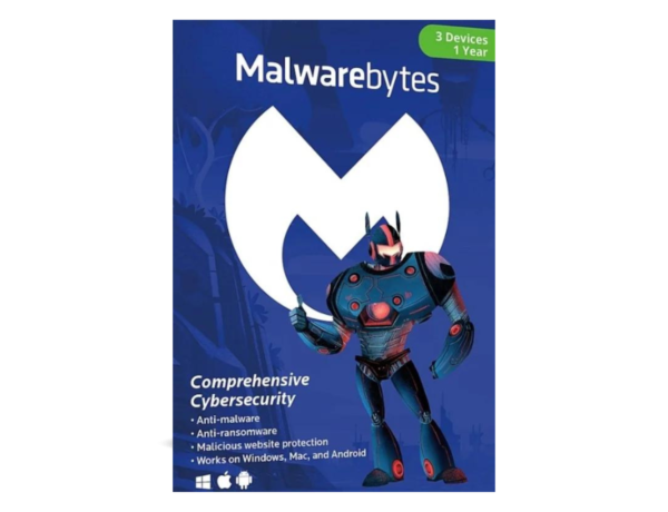 Malwarebytes Cybersecurity 3 Devices 1 Year